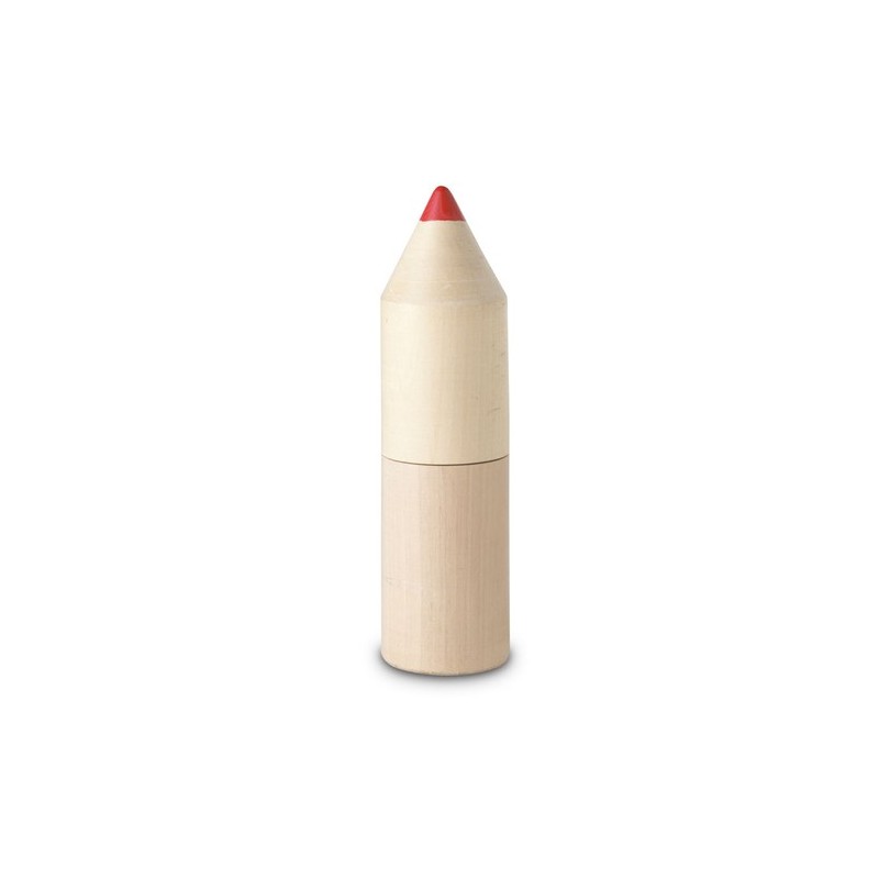 Set de 12 Crayons Personnalisés Éco-responsables COLORET Matières : bois Couleurs : bois personnalisable avec votre logo