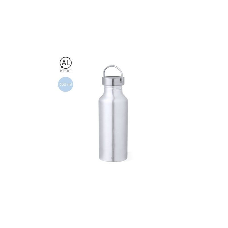 Gourde Éco-responsable Personnalisable - Zandor Matières : aluminium recyclé  Couleurs : blanc marquage laser ultra précis