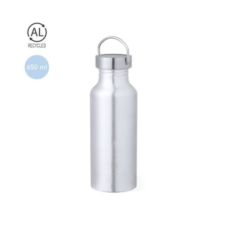 Gourde Éco-responsable Personnalisable - Zandor Matières : aluminium recyclé  Couleurs : blanc marquage laser ultra précis