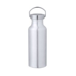 Gourde Éco-responsable Personnalisable - Zandor Matières : aluminium recyclé  Couleurs : noir impression logo haute qualité