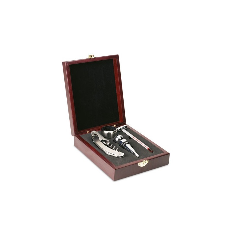 Set de Vin Classique PREMIUM Élégant et Personnalisé Matières : MDF Couleurs : argenté