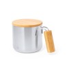 Tasse Isotherme Éco-responsable Personnalisée - Claire Matières : bambou Couleurs : argenté objet promotionnel éco-responsable