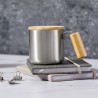 Tasse Isotherme Éco-responsable Personnalisée - Claire Matières : bambou Couleurs : bleu marine objet publicitaire robuste