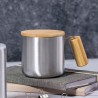 Tasse Isotherme Éco-responsable Personnalisée - Claire Matières : bambou Couleurs : bleu marine objet promo petit budget