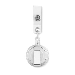 Badge Extensible Pratique Personnalisé - LADES Matières : ABS Couleurs : blanc transparent goodies publicitaire événementiel