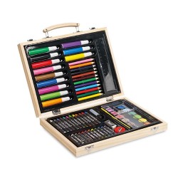 Étui de peinture personnalisé GENIO - Cadeau idéal pour loisirs Matières : bois Couleurs : bois cadeau entreprise pas cher