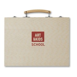 Étui de peinture personnalisé GENIO - Cadeau idéal pour loisirs Matières : bois Couleurs : bois goodies publicitaire événementie