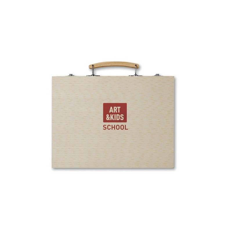 Étui de peinture personnalisé GENIO - Cadeau idéal pour loisirs Matières : bois Couleurs : bois goodies publicitaire événementie