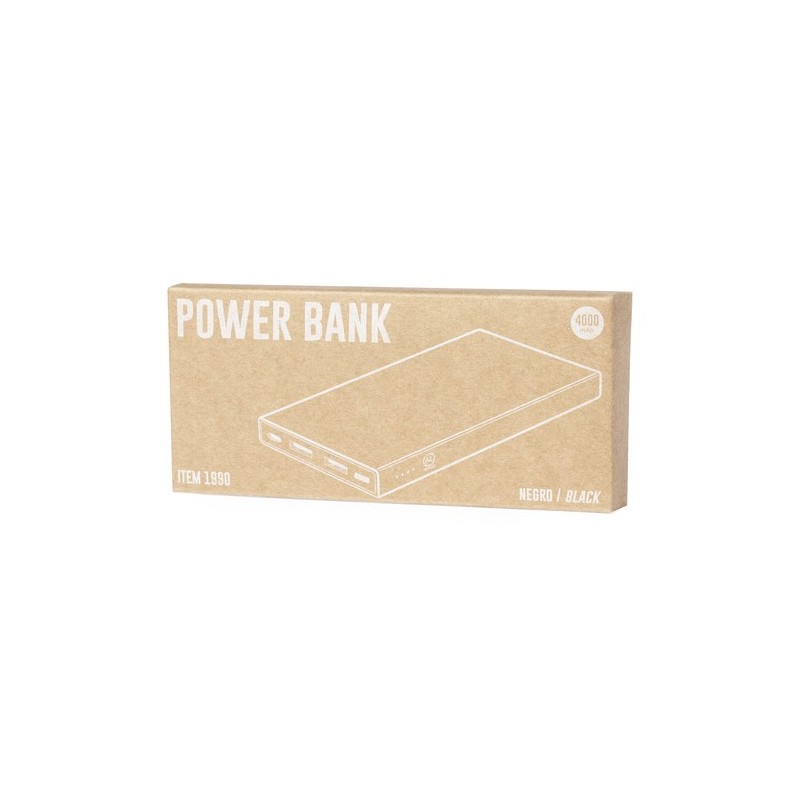 Batterie Éco-responsable Personnalisée 4000 mAh Pas Cher - Power Bank Ginval Matières : aluminium recyclé  Couleurs : rouge good