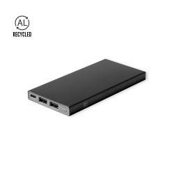 Batterie Éco-responsable Personnalisée 4000 mAh Pas Cher - Power Bank Ginval Matières : aluminium recyclé  Couleurs : argenté li
