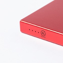 Batterie Éco-responsable Personnalisée 4000 mAh Pas Cher - Power Bank Ginval Matières : aluminium recyclé  Couleurs : argenté go