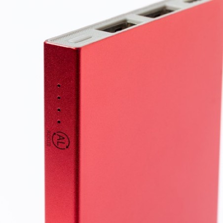 Batterie Éco-responsable Personnalisée 4000 mAh Pas Cher - Power Bank Ginval Matières : aluminium recyclé  Couleurs : argenté ca