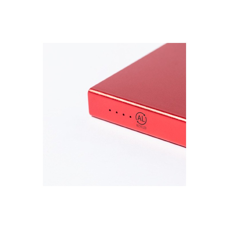 Batterie Éco-responsable Personnalisée 4000 mAh Pas Cher - Power Bank Ginval Matières : aluminium recyclé  Couleurs : bleu perso