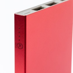 Batterie Éco-responsable Personnalisée 4000 mAh Pas Cher - Power Bank Ginval Matières : aluminium recyclé  Couleurs : bleu perso