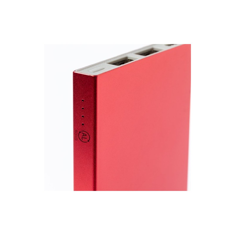 Batterie Éco-responsable Personnalisée 4000 mAh Pas Cher - Power Bank Ginval Matières : aluminium recyclé  Couleurs : bleu perso