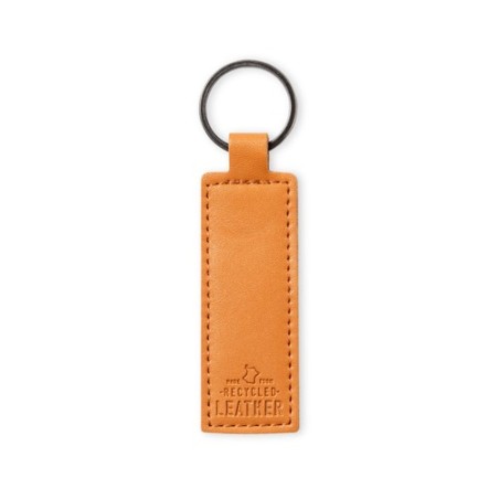 Porte-Clés Éco-responsable Personnalisable Noemix Matières : cuir recyclé Couleurs : marron