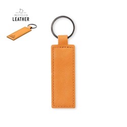 Porte-Clés Éco-responsable Personnalisable Noemix Matières : cuir recyclé Couleurs : marron 2