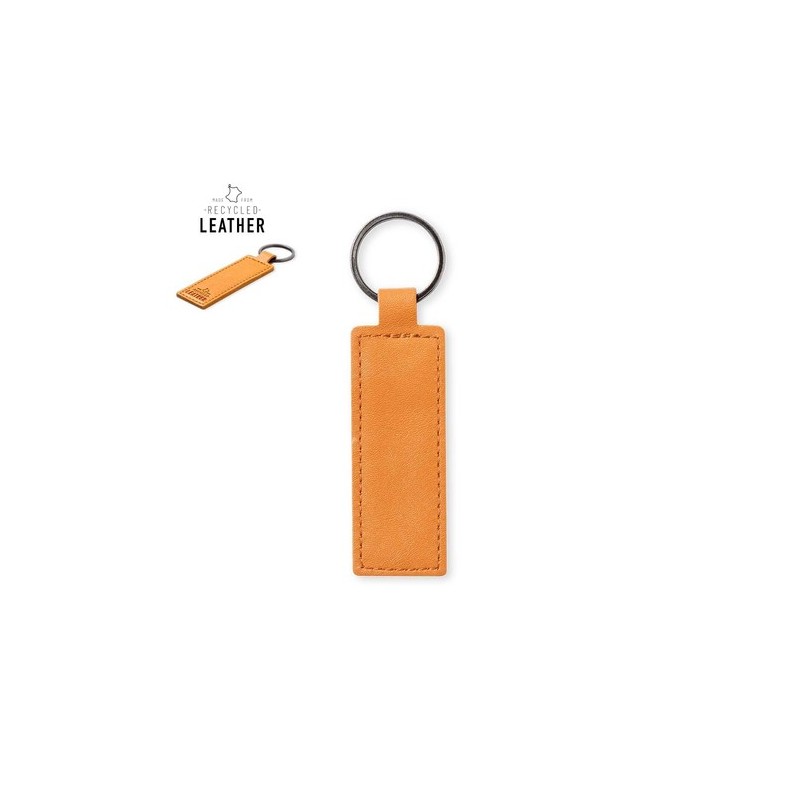 Porte-Clés Éco-responsable Personnalisable Noemix Matières : cuir recyclé Couleurs : marron personnalisable avec votre logo