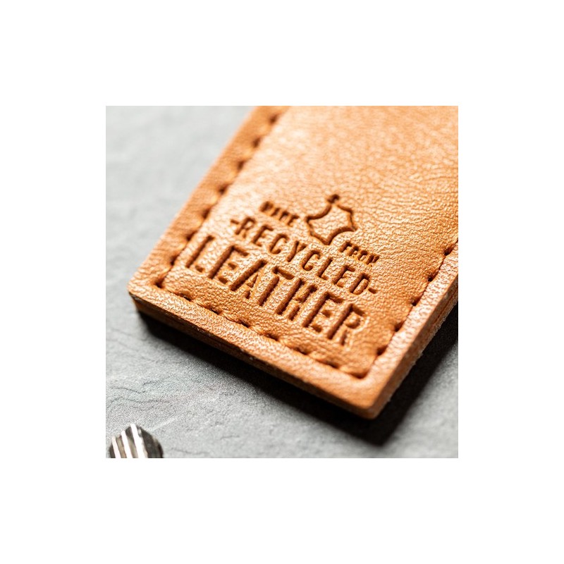 Porte-Clés Éco-responsable Personnalisable Noemix Matières : cuir recyclé Couleurs : marron livraison express 24h 48h