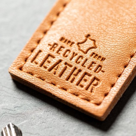 Porte-Clés Éco-responsable Personnalisable Noemix Matières : cuir recyclé Couleurs : marron livraison express 24h 48h