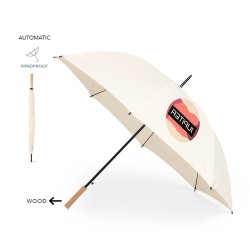 Parapluie XL Pratique Résistant Personnalisé Tinnar Matières : pongée Couleurs : naturel