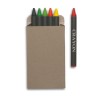 Étui  de 6 crayons de cire publicitaires : BRABO Matières : cire Couleurs : multicolore