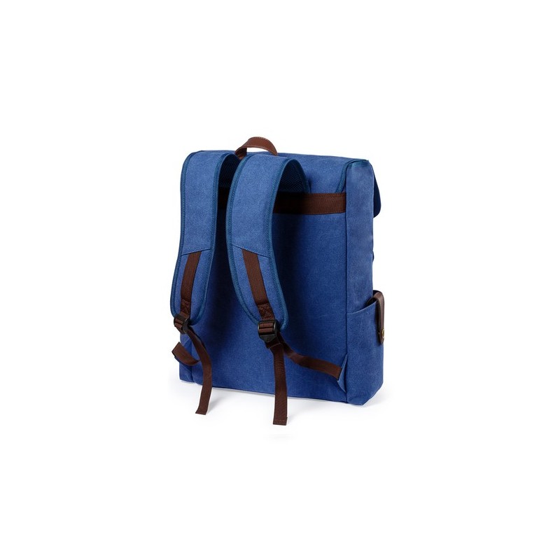 Sac à Dos Personnalisé Éco-responsable Snorlax pour le Business pas cher Matières : toile Couleurs : bleu marine marquage laser 