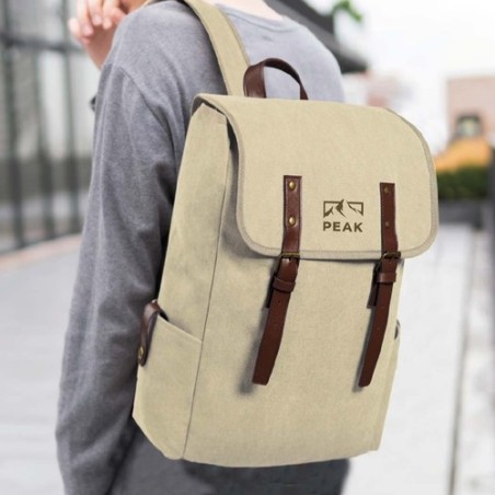 Sac à Dos Personnalisé Éco-responsable Snorlax pour le Business pas cher Matières : toile Couleurs : bleu marine cadeau client o