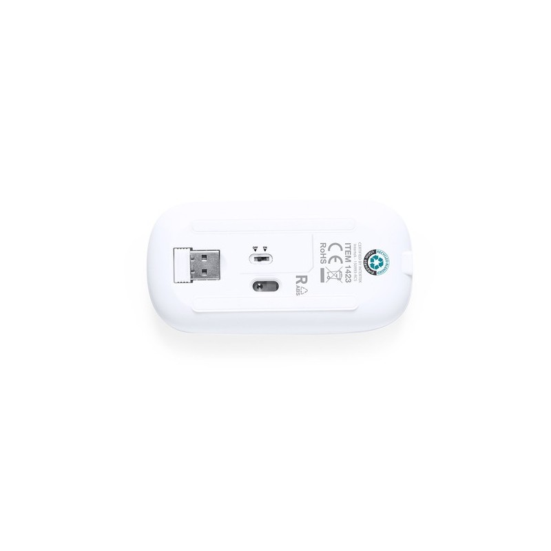 Souris Éco-responsable Ergonomique Personnalisée Chestir RCS Matières : ABS recyclé Couleurs : blanc cadeau entreprise pas cher