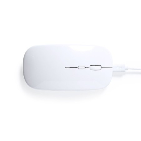 Souris Éco-responsable Ergonomique Personnalisée Chestir RCS Matières : ABS recyclé Couleurs : blanc goodies publicitaire événem