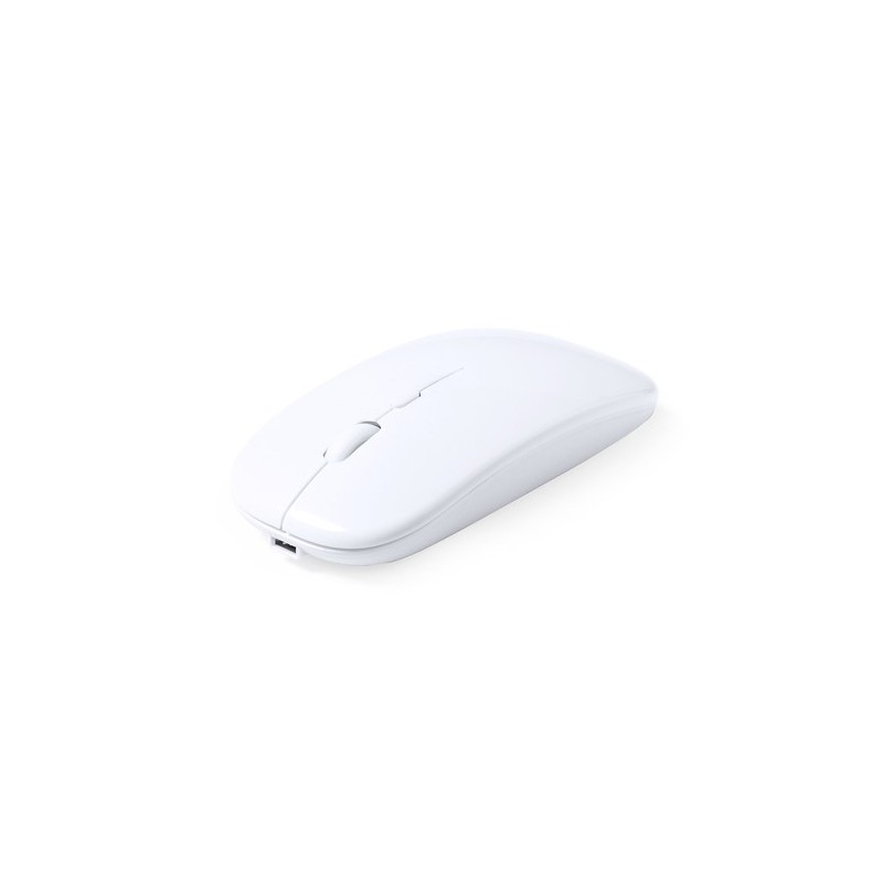 Souris Éco-responsable Ergonomique Personnalisée Chestir RCS Matières : ABS recyclé Couleurs : blanc impression haute définition