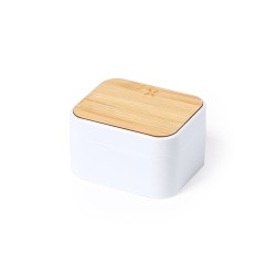 Écouteurs Bluetooth Éco-Responsables Personnalisés Billins Matières : bambou Couleurs : blanc