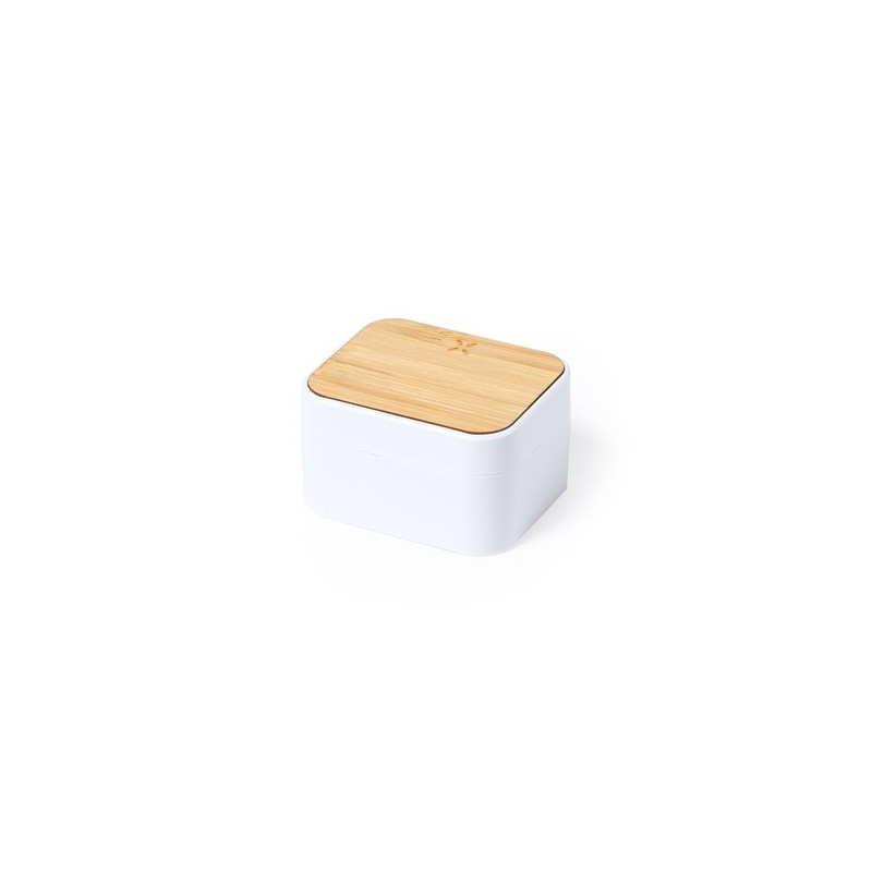 Écouteurs Bluetooth Éco-Responsables Personnalisés Billins Matières : bambou Couleurs : blanc
