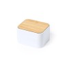 Écouteurs Bluetooth Éco-Responsables Personnalisés Billins Matières : bambou Couleurs : blanc