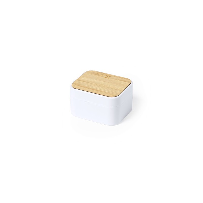 Écouteurs Bluetooth Éco-Responsables Personnalisés Billins Matières : bambou Couleurs : blanc objet promotionnel éco-responsable