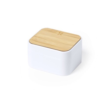 Écouteurs Bluetooth Éco-Responsables Personnalisés Billins Matières : bambou Couleurs : blanc objet promotionnel éco-responsable