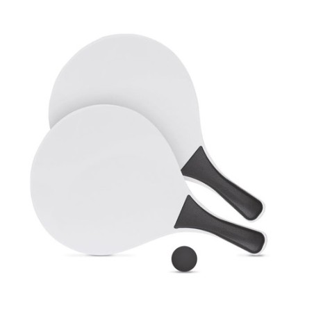 Raquette de Plage Personnalisée - Cadeau Idéal MATCH Matières : MDF Couleurs : noir
