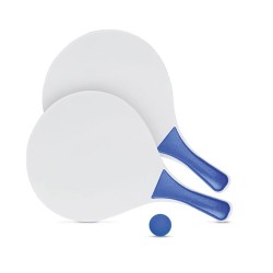 Raquette de Plage Personnalisée - Cadeau Idéal MATCH Matières : MDF Couleurs : bleu personnalisable avec votre logo