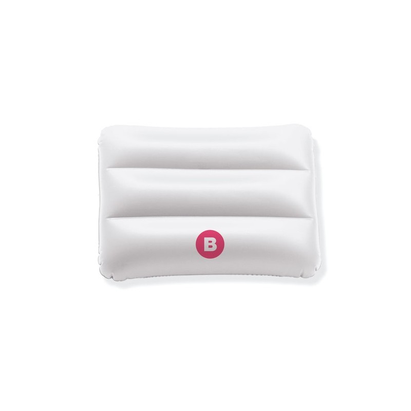 Oreiller de plage personnalisé idéal pour vos loisirs - SIESTA Matières : PVC Couleurs : blanc goodies publicitaire événementiel