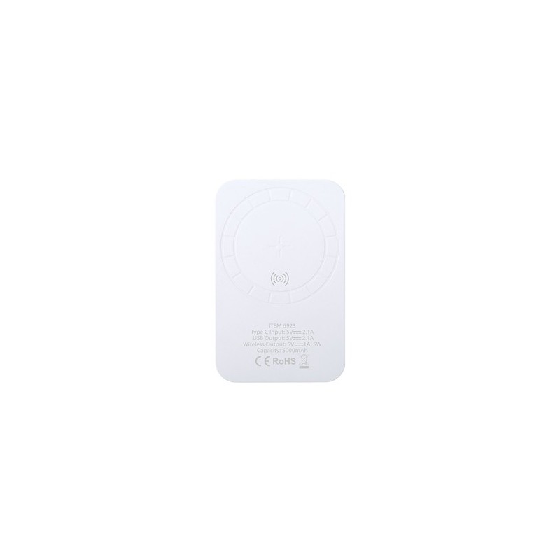 Batterie Externe Personnalisée 5000 mAh - Power Bank Vekmar Couleurs : blanc