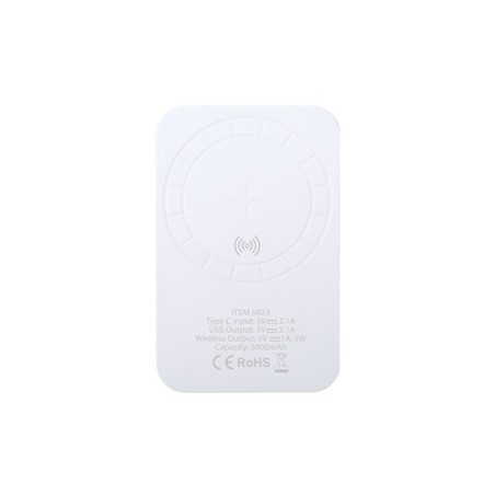 Batterie Externe Personnalisée 5000 mAh - Power Bank Vekmar Couleurs : blanc
