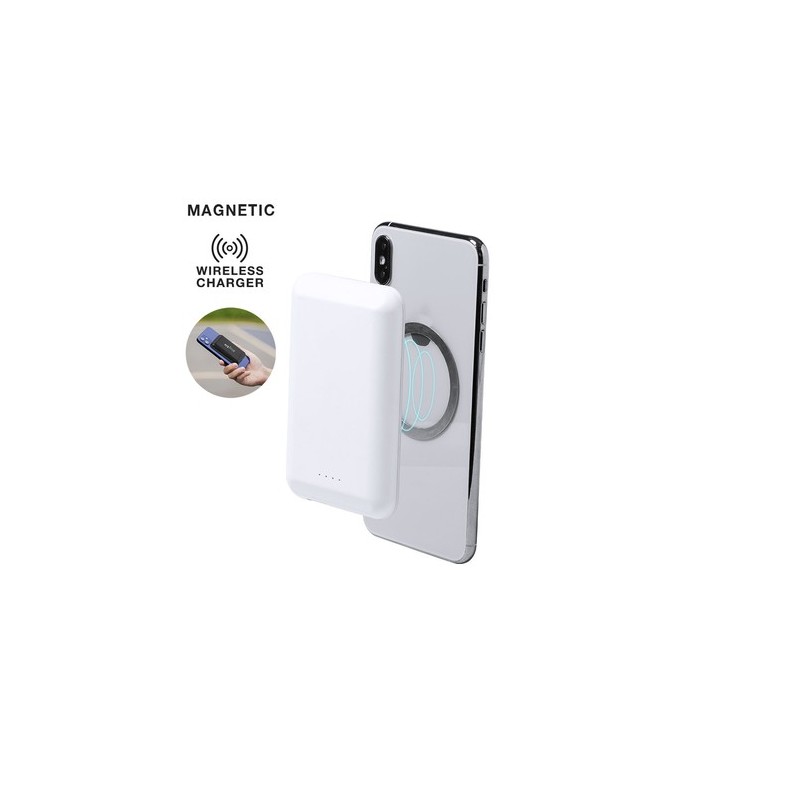 Batterie Externe Personnalisée 5000 mAh - Power Bank Vekmar Couleurs : blanc goodies publicitaire événementiel