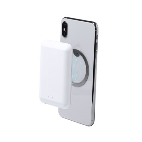 Batterie Externe Personnalisée 5000 mAh - Power Bank Vekmar Couleurs : blanc marquage laser ultra précis