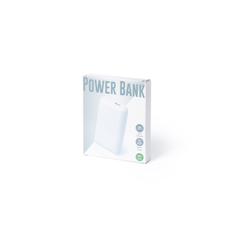 Batterie Externe Personnalisée 5000 mAh - Power Bank Vekmar Couleurs : blanc goodies publicitaire durable