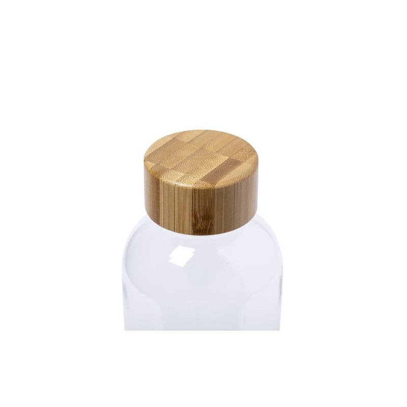 Gourde Éco-responsable et Durable Personnalisée Solarix Matières : bambou Couleurs : transparent impression haute définition