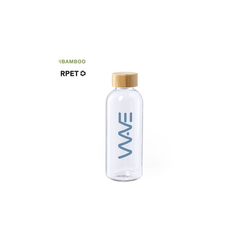 Gourde Éco-responsable et Durable Personnalisée Solarix Matières : bambou Couleurs : transparent cadeau collaborateur premium