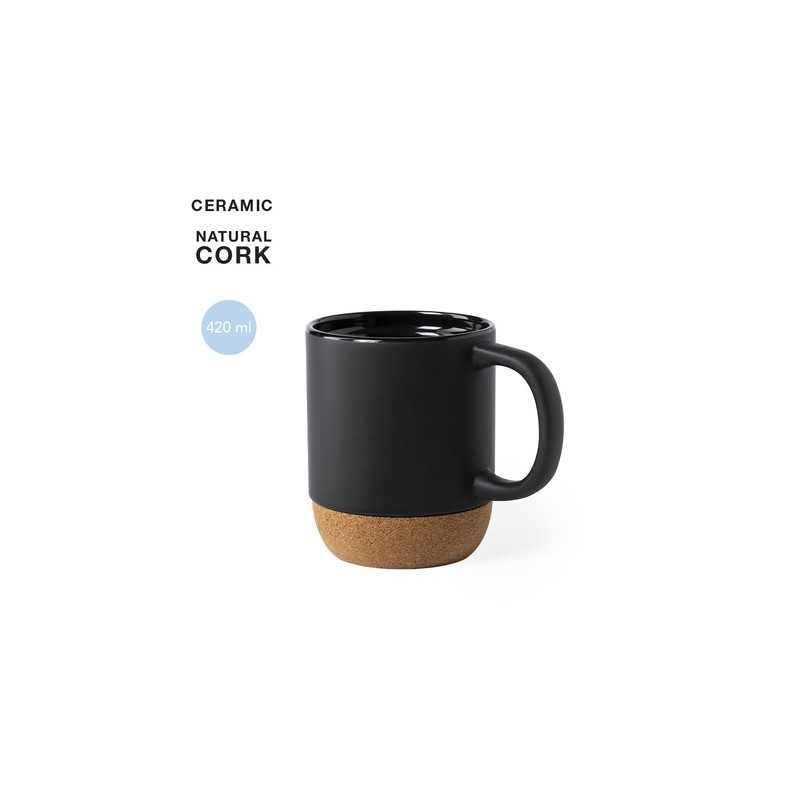 Tasse Éco-Friendly Personnalisée de 300 ml - Bokun Matières : liège Couleurs : noir goodies publicitaire événementiel