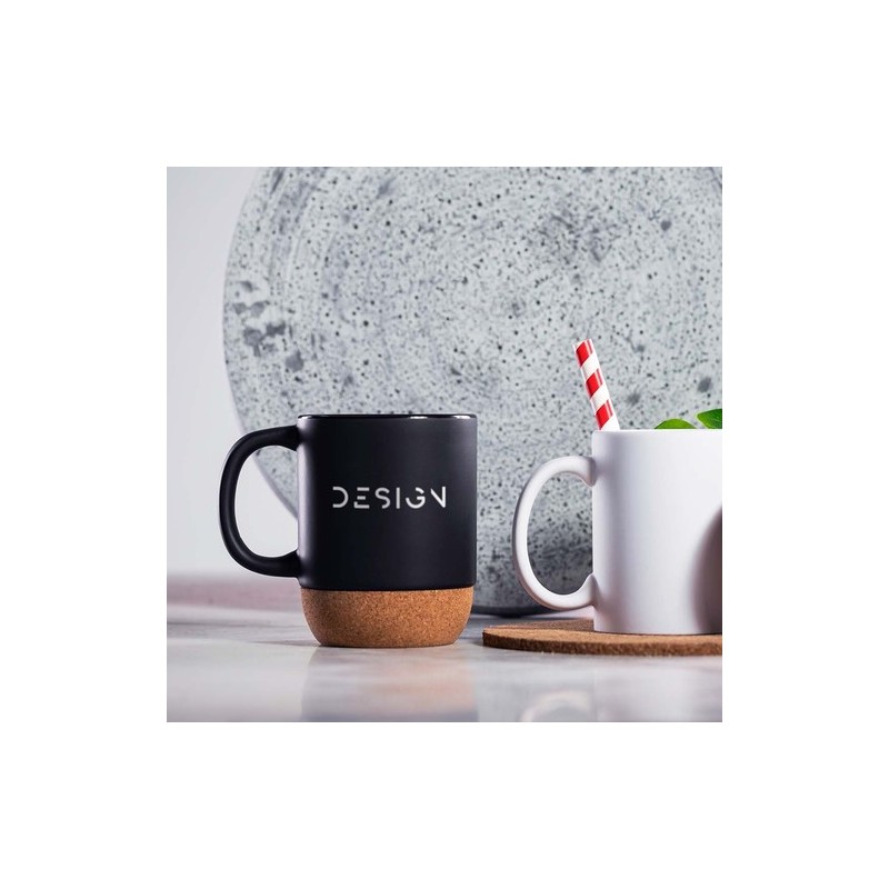Tasse Éco-Friendly Personnalisée de 300 ml - Bokun Matières : liège Couleurs : blanc objet promotionnel éco-responsable