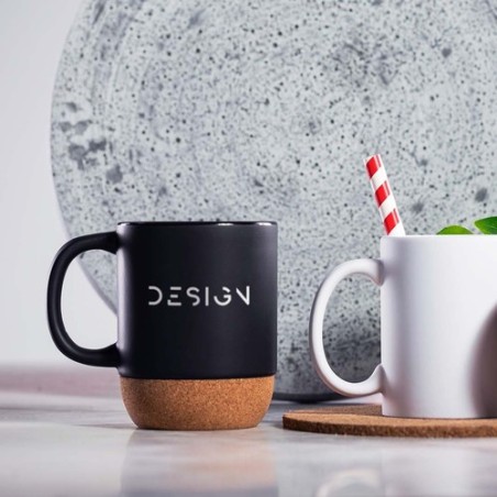Tasse Éco-Friendly Personnalisée de 300 ml - Bokun Matières : liège Couleurs : blanc objet promotionnel éco-responsable