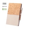 Bloc Notes Éco-responsable Personnalisé - Brastel Matières : liège Couleurs : naturel personnalisable avec votre logo